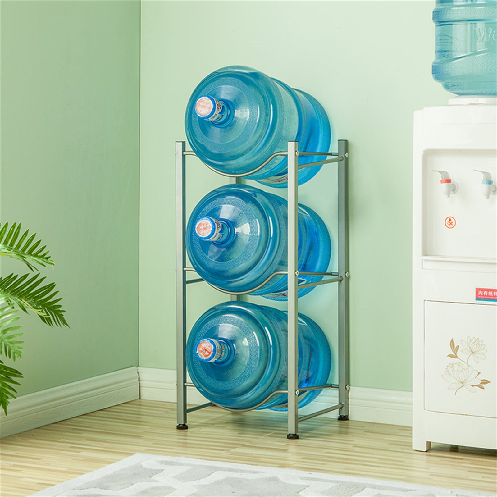 Private Jungle 3-Tier Water Rack Stainless Steel Heavy Duty Water Cooler Jug Rack Storage Organizer for 5-Gallon Water Bottles