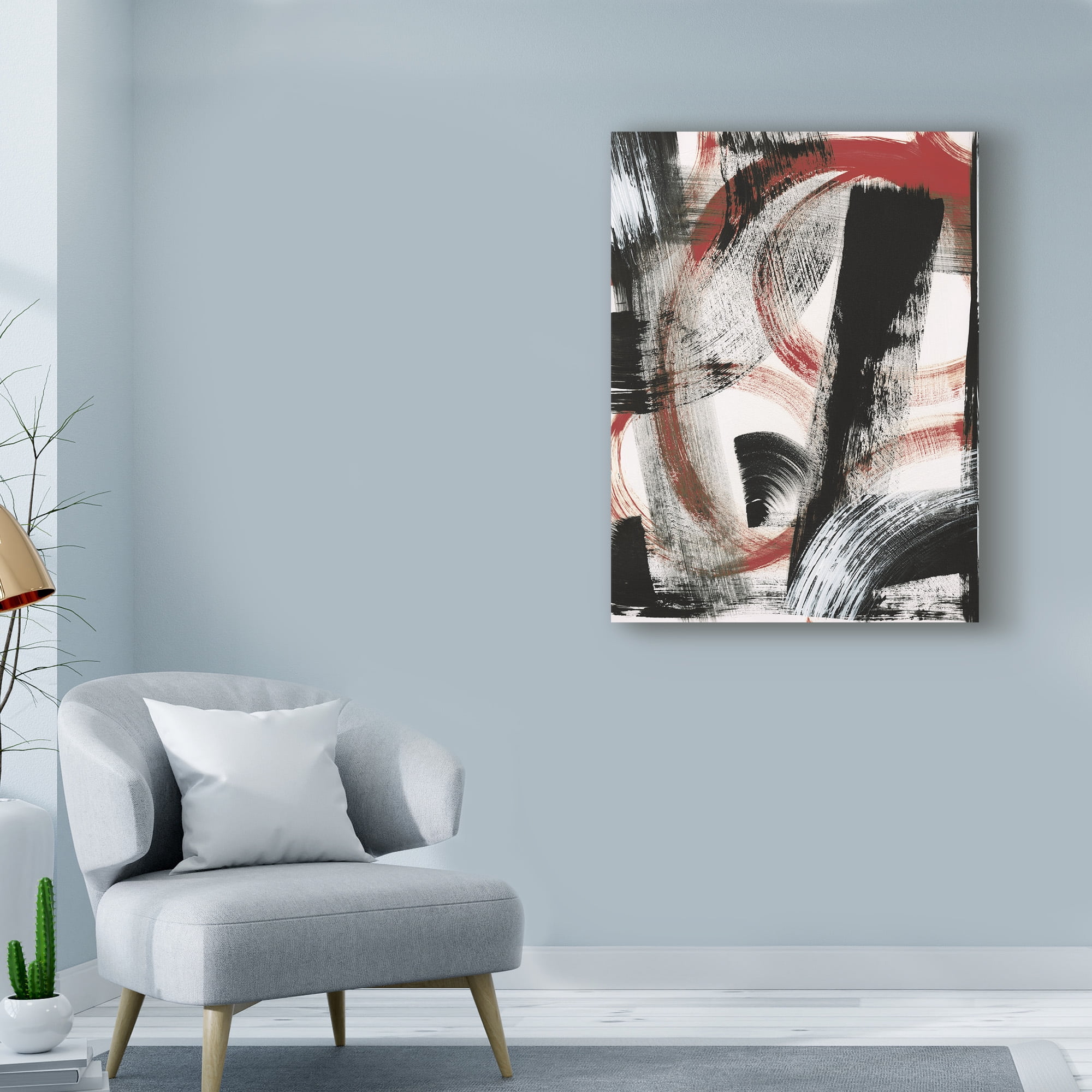 Trademark Fine Art 'LPs in 33 II Red' Canvas Art by Sue Schlabach