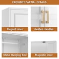 thumbnail image 4 of Polup 71" Tall Modern Armoire Wardrobe Closet with Hanging Rod, Clothing Storage Cabinet,White Steel Assembly, 4 of 7