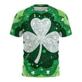 thumbnail image 2 of Tauxra St Patrick's Day Top for Adults, Casual Short Sleeve Shirt with Holiday Print, Loose Round Neck Tee for Daily Wear and Spring Festival Celebration, Festive Printed Blouse, 2 of 7