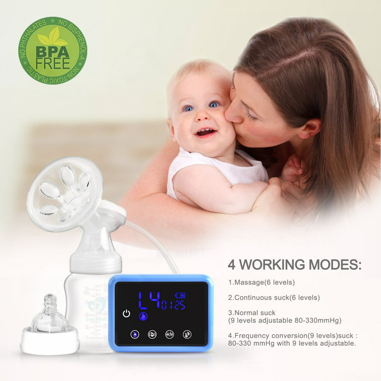 Bellababy Double Electric Breast Feeding Pumps Pain Free Strong Suction  Power Touch Panel High Definition Display 