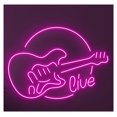 thumbnail image 1 of Letrero De Neón Guitarra Con Luz LED, Arte Pared En Vivo, Para DJ, Sala Discoteca, Estudio Música, Escaparate Entrada Comercial 58cm, 1 of 2