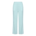 thumbnail image 6 of Inverlee Women's High Waist Wide Leg Pants Elastic Waist with Front Seam Casual Solid Color Work Trousers with Pockets Blue L, 6 of 6