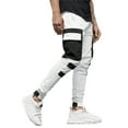 thumbnail image 6 of Seyurigaoka Men Autumn Sports Trousers Color Block Mid-rise Pants with Pockets, 6 of 9