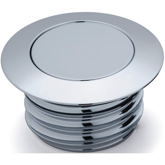 Kuryakyn 7178 Tapa de tanque de combustible/gasolina emergente con montaje empotrado y ventilación con roscas derechas para motocicletas Harley-Davidson 1996-2019 con tanques de tornillo, cromado