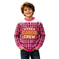 thumbnail image 3 of XAOFW Christmas Boys Sweatshirts Long Sleeve Crew Neck Plaid Christmas Lights Print Sweatshirts Toddler Kids Comfortable Fall Winter Tops, 3 of 5