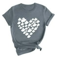 thumbnail image 2 of RKSTN Hauts pour Femmes 2024 Été Décontracté Ample Grande Taille Imprimé Graphique Lapin de Pâques Blouse Mode Col Rond Manches Courtes T-shirt, 2 of 4