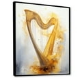 thumbnail image 2 of Designart "Golden Serenity In Harp Harmony III" Music Floater Framed Canvas Prints, 2 of 5
