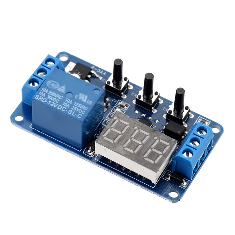 12V Digital Display LED Delay Timer Control Switch Relay Module Automation Case 12V Digital Display LED Delay Timer Control Switch Relay Module Automation Case