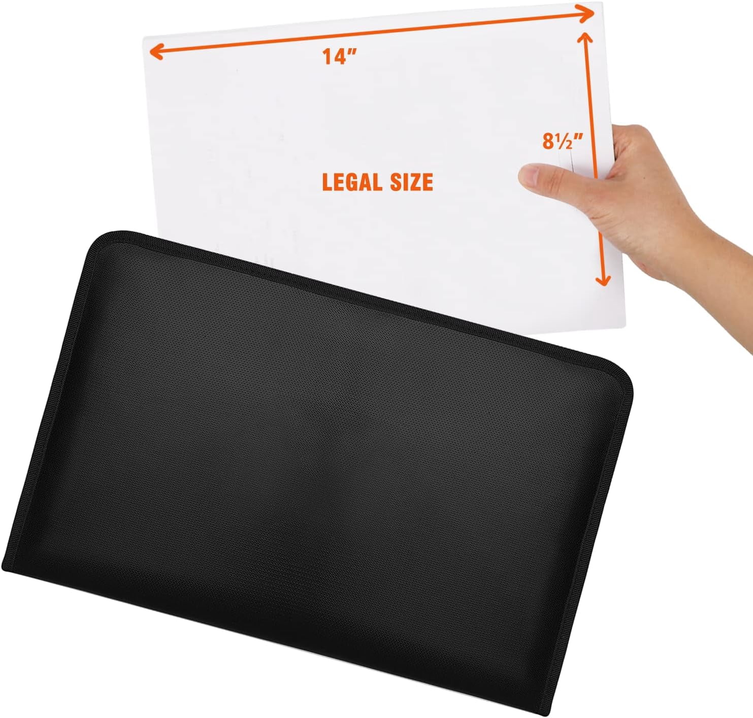 Legal Size Expanding File Folder Important Document Organizer Fireproof Bag with 13 Pockets,Color Labels,Non-Itchy Silicone Coated Portable Wallet Large Capacity(16" x 10.6")