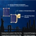 thumbnail image 2 of Gem Stone King 14K Yellow Gold Blue Lapis Double Notch Stud Earrings | 4.00 Cttw | Gemstone Birthstone | Emerald Cut 9X7MM | Basket Setting | Gold Earrings for Women Men, 2 of 6