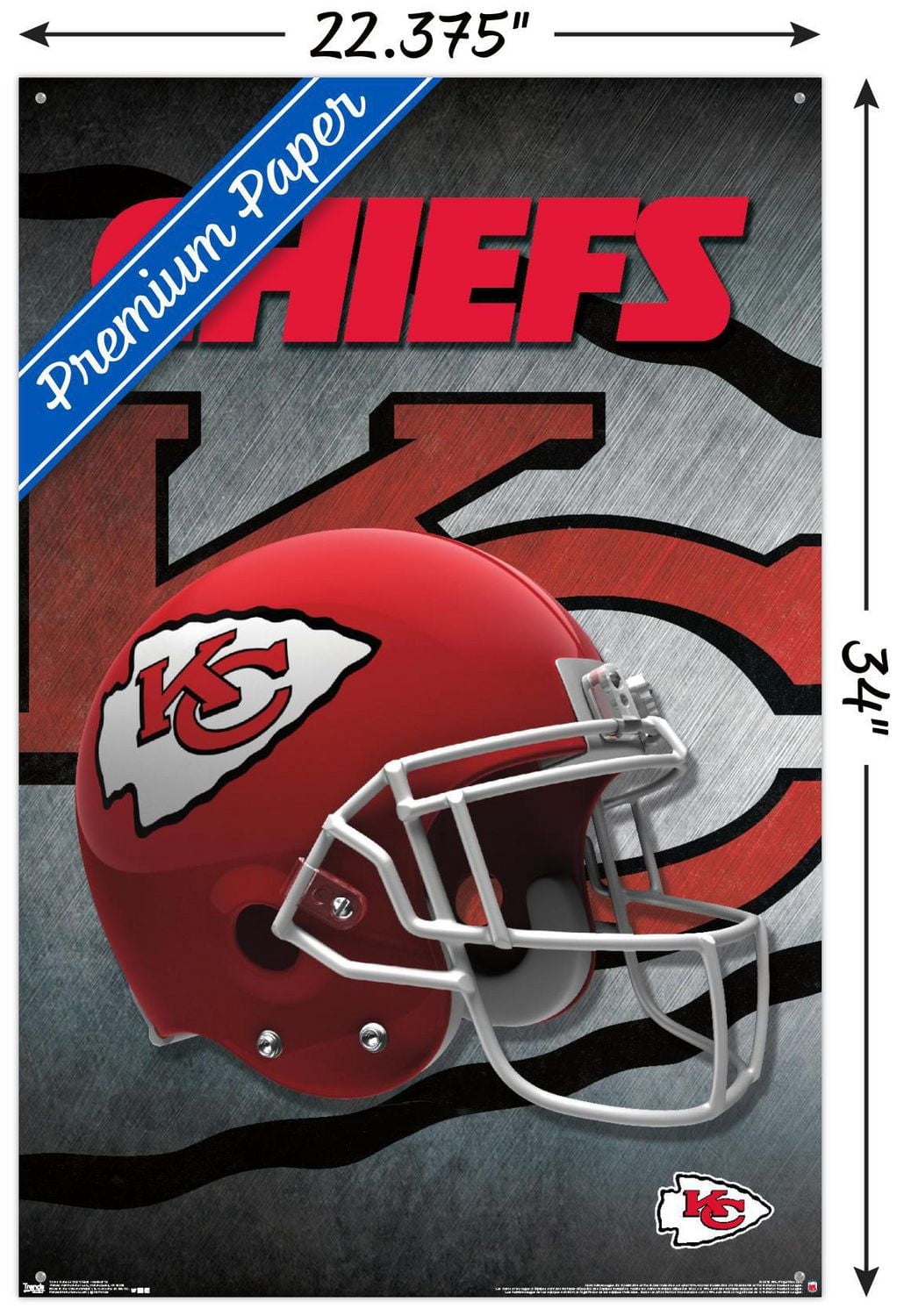 NFL Kansas City Chiefs - Helmet 16 Wall Poster, 22.375" x 34"