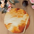 thumbnail image 3 of Burnt Orange Ombre Clouds Round 13 Inch Placemats Set of 8, Modern Abstract Gradient Cloud HeatResistant Non Slip Place Mats for Dining Table, Wipeable Braided Kitchen Table Mats for Housewarming, 3 of 9