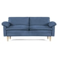 thumbnail image 2 of Sofá Cama Makora Milo Azul Velvet con Memory Foam y Respaldo Reclinable, 2 of 8