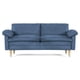 thumbnail image 2 of Sofá Cama Makora Milo Azul Velvet con Memory Foam y Respaldo Reclinable, 2 of 8