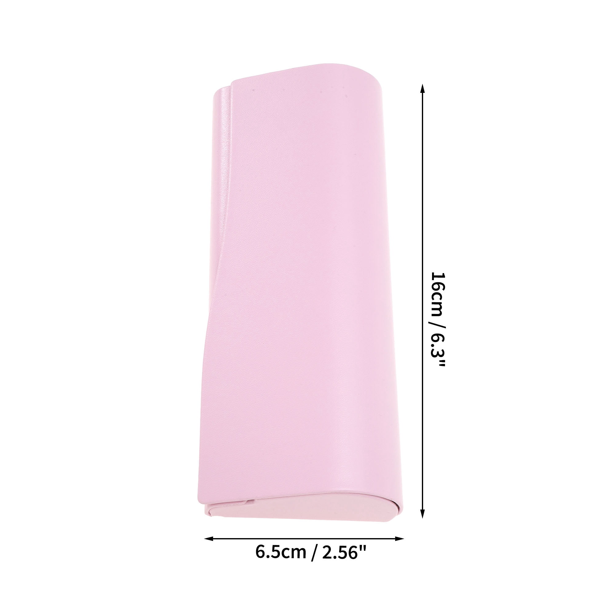 Unique Bargains Faux Leather Portable Eyeglasses Case 6.3"x2.56"x1.3"(L*W*H) Pink