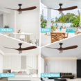 thumbnail image 3 of Bright Corners  Vintage Ceiling Fan with Remote Control, Dark (Set of 2), 3 of 8