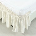 thumbnail image 5 of Holzlrgus Polyester Wrap Around Dust Ruffle Bed Skirt 15" Drop for Queen Size Bed, Beige, 5 of 7