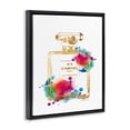 thumbnail image 3 of Stupell Industries Fashion Perfume Gold Rainbow Jet Black Framed Floating Canvas Wall Art, 24x30, by Amanda Greenwood, 3 of 5