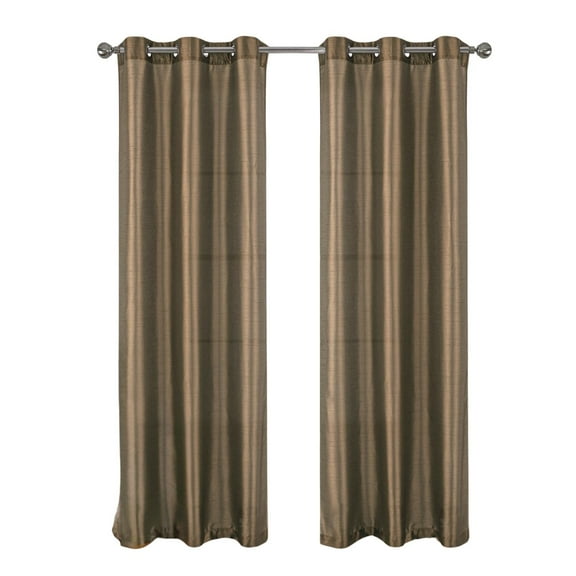 RT Designer Collection Nancy Grommet Luxurious Modern Design Curtain Panel 54" x 95" Taupe