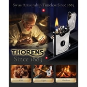 Automatic Ignition Classic Brass Kerosene Lighter, Refillable, Soft-Flame, Safety Lock, Relief Carving, Inlay, Unique, Luxury, Collectible, Fathers Gift, Thorens Gen 1 Single Claw Eye of Diamond