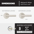 thumbnail image 4 of Matte Front Door Handle with Lock Reversible Square Exterior/Interior Door Handles with Lock Keyed Entry Door Lever for Front Door Bedroom Bathroom & Office Modern Home Decor, 4 of 8