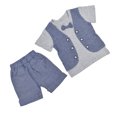 thumbnail image 1 of Conjunto de camisa y pantalones cortos con lazo para niños, conjunto de camisa y pantalones cortos con lazo para caballero de verano para bebés y niños, conjunto de camisa y pant, 1 of 14