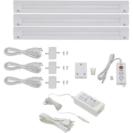 Lightkiwi D5770 Lilium 12 Inch Cool White Modular LED Under Cabinet Lighting - Premium Kit (3 Panel)