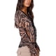 thumbnail image 3 of SAYOO , blusa transparente con botones para mujer, camisas sexys con cuello, Top corto de manga acampanada de malla, ropa de calle Vintage Y2k SAYOO  Moda, 3 of 6