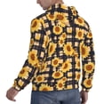 thumbnail image 6 of Honeii Vintage Black White Plaid Sunflowe Pattern Mens Hoodies Men's Loose Sleeve Sweatshirt,Pullover Hooded Sweatshirt for Men,Essentials Hoodie-4X-Large, 6 of 7