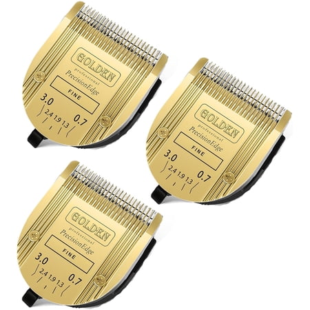 3 pack Adjustable 5 in 1 Blades Dog Grooming Blades Compatible with Wahl Animal Clipper (Gold)