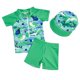 thumbnail image 4 of REDARER Toddler Boy 3-Piece Fish Print Swim Set – Zipper Rash Guard, Trunks & Cap,Size 0-6 Months, 4 of 4