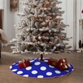 thumbnail image 4 of Sikiie Blue And White Polka Dot Christmas Tree Skirt, Christmas Tree Decorations, Christmas Decor, Tree Mat Decoration(30-48IN)-30", 4 of 6