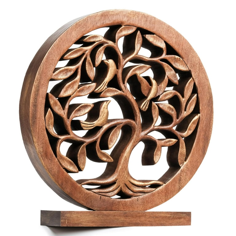 Decozen Home Decor Handmade Wooden Sculpture in Tree of Life