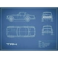 thumbnail image 3 of Rogan, Mark 14x12 Black Modern Framed Museum Art Print Titled - Triumph TR4-Blue, 3 of 5