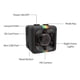 thumbnail image 3 of Cámara de acción Mini SQ11 1080P HD Cámara deportiva DV Visión nocturna portátil con detección de movimiento Gran angular para el hogar y la oficina Compatible con tarjeta TF de 32 GB (máx.) Abody Cámara de acción, 3 of 7