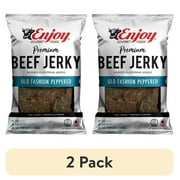 (2 pack) Enjoy Old Fashioned Peppered Beef Jerky 8oz Resealable Bag