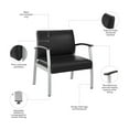 thumbnail image 5 of Bush Business Arrive Bariatric Waiting Room Guest Chair in Black Vinyl, 5 of 9