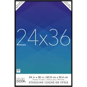 Studio Decor 24 x 36 Plastic Poster Frame Styleline - Includes Hanging Hardware, Horizontal or Vertical Display - Black, Bulk 6 Pack
