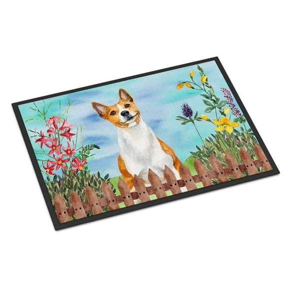 Basenji Spring Indoor or Outdoor Mat - 18 x 27 in.