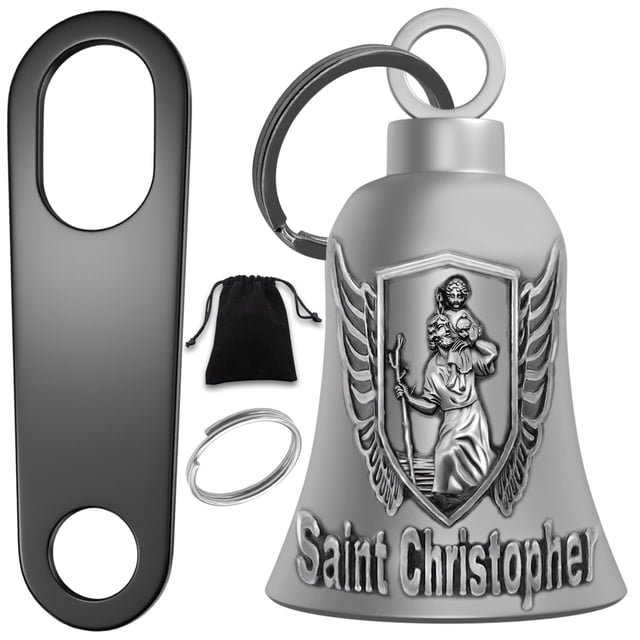 Campana de la Suerte Guardian de Motocicleta San Cristóbal Anwlki para Bikers