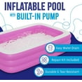 thumbnail image 2 of Blue Inflatable Swimming Pool (82.6'' x 59'' x 23.6'') Built-in Air Pump Inflatable Kiddie Pool, Family Pools for Kids and Adults - Self Inflating Backyard Blow Up Pool for Toddlers & Babies (Medium), 2 of 8