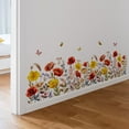 thumbnail image 5 of Flower Wall Decals Watercolor Wildflower Grass Butterflies Wall Stickers Peel and Stick Wall Art Spring Summer Decor for Girls Bedroom Living Room Home Office Wall Decor, 5 of 8