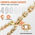 thumbnail image 6 of KFFKFF Cargo Chain, 4900lbs Capacity, 5/16''x20' G80 Chain with Hooks, DOT Approved, Galvanized Manganese Steel for Secure Towing, Industrial & Construction Use, 2-Pack, 6 of 8