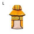 thumbnail image 5 of Greeniant Chubasquero reflectante Universal para mascotas, impermeable, con capucha, transpirable, impermeable, con capucha, para actividades de caminar Ropa para mascotas Amarillo L Greeniant PT004198-07, 5 of 5