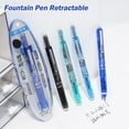 thumbnail image 5 of Fountain Pen Retractable, Portable Retractable Fountain Pen, Blue & Black Ink Barrel FountainPen, Medium Nib Barrel For Calligraphy, Smooth Writing No Leaking, 5 of 9