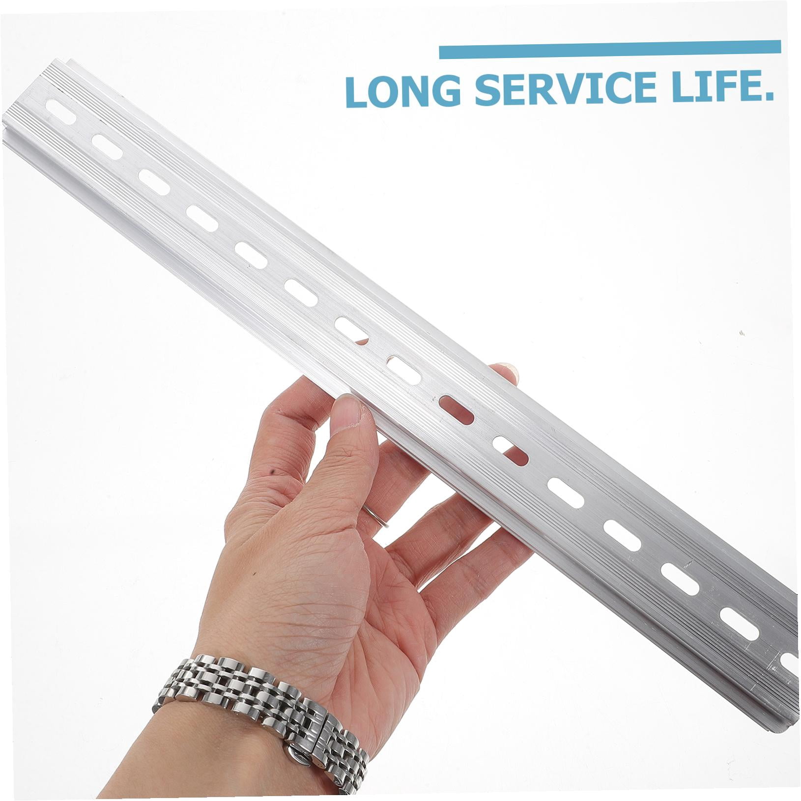 SEWOART 3-Pack Lightweight Aluminum DIN Rail Metal Mounting Rail for Industrial Electrical Components and Equipment