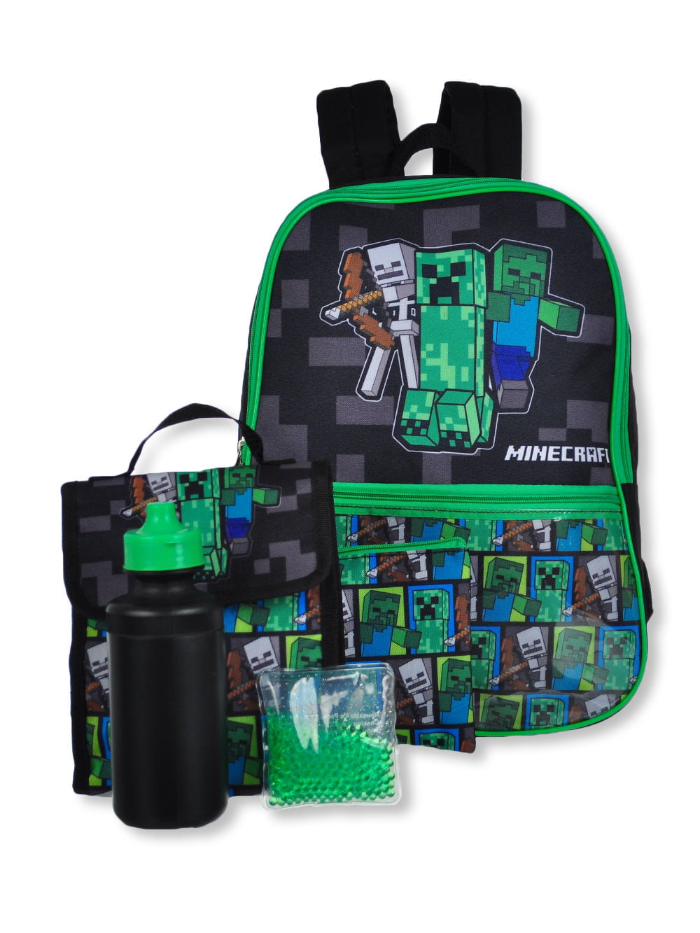 Minecraft Creeper Backpack kids Green /Gray/Blue  Boys School Shoulder Bag Hot 