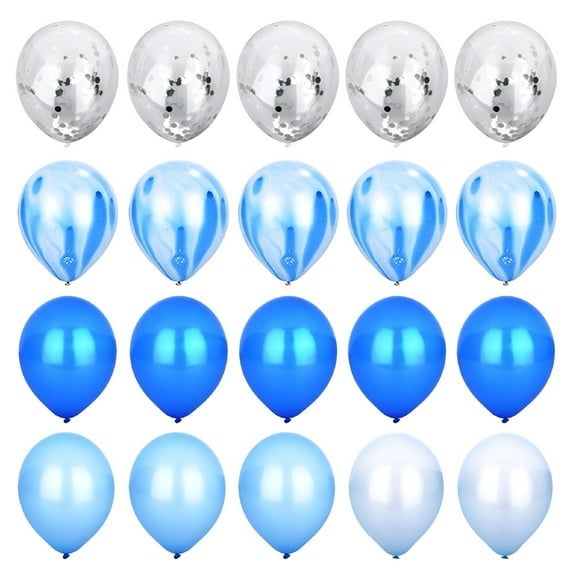 BESTSKY Birthday Party Balloons Blue Latex Party Atmosphere 20Pcs 12 Inches