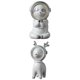 thumbnail image 1 of 2 Estatuas de Animales de Resina Soledad Estatua de resina Decoración de Escritorio, 1 of 8